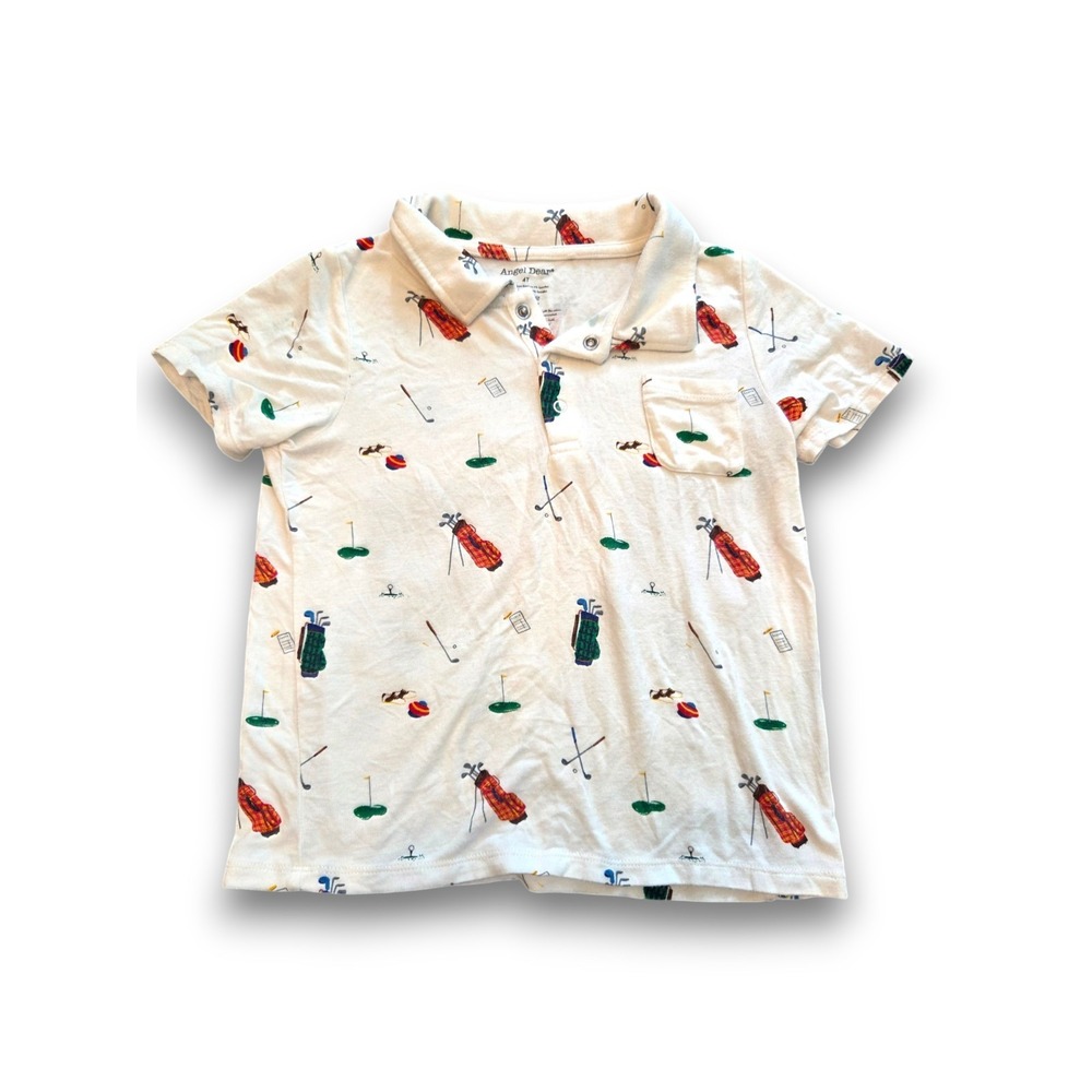 Angel Dear Bamboo Viscose Polo Shirt Golf Boys Toddler 4T